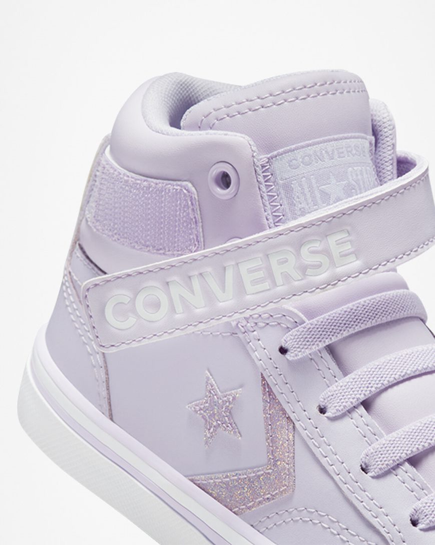 Tenis Converse Pro Blaze Alças Easy-On Glitter Cano Alto Menina Roxo Roxo | PT V07TP38